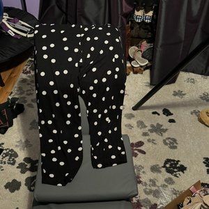 Soma Cool Night long sleep pants Black with White Polka Dots  XL